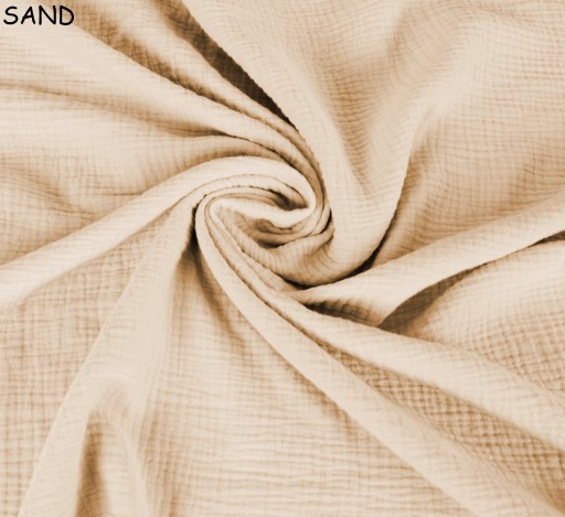 LuxTextil MUSLÍN DVOJITÁ GÁZOVÁ LÁTKA 100% BAVLNA 125g/m Jednofarebná 155cm