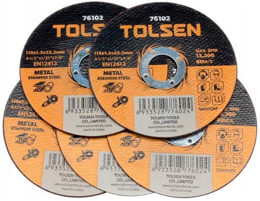 Rezný kotúč: Oceľ + Inox 115/1,2/22MM TOLSEN