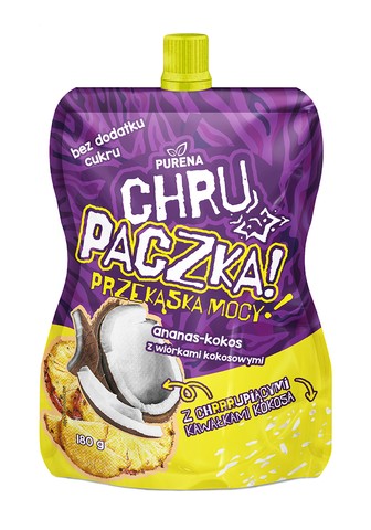 Ananásové kokosové chrumky s kokosovými lupienkami 180g Purena