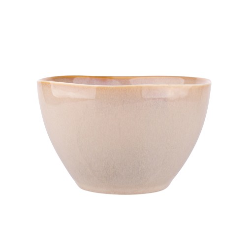 REAKTÍVNA PIESKOVÁ BOHO PORCELÁNOVÁ ŠALÁTOVÁ MISKA