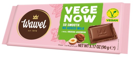 Vege Now Wawel vegánska čokoláda s lieskovoorieškovou pastou 90g