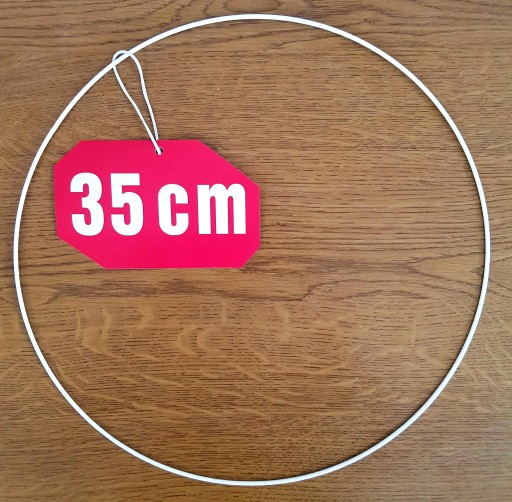 Prsteň lapač snov BIELY 35 cm