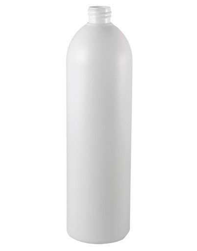 Fľaša s pumpičkou 1000ml, HDPE, 28/410, biela