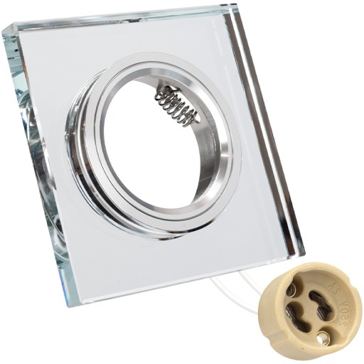 DEKORATÍVNE SKLENENÉ ZRKADLO LED HALOGÉNOVÉ STROPNÉ SVETLO GU10 230V