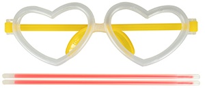 Okuliare Glow Stick SRDCE Srdiečka Svietiace v tme Valentínsky ples