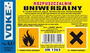 UNIVERZÁLNE rozpúšťadlo 0,5l VOKE