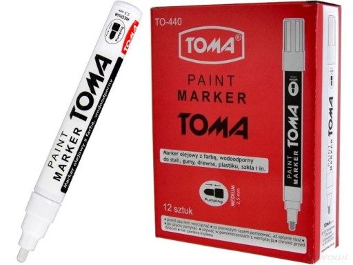 TOMA OLEJOVÝ MARKER TO-440 OLEJOVÉ PERO BIELY