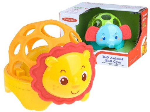 Hrkálka, hryzátko, lampa ANIMALS LION