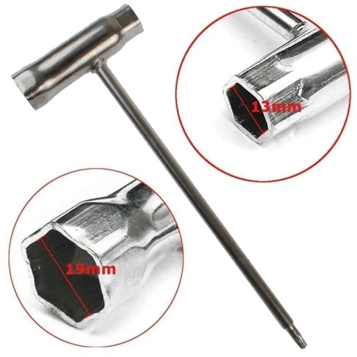 KLÚČ NA PÍLU SVIEČKU PILA KOS 13mm 19mm ŠESTIHRANNÝ KĽÚČ NA PÍLU SVIEČKU