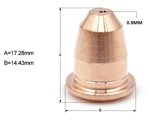 S45 IPT40 rezacia tryska 0,9mm rezanie plazmou