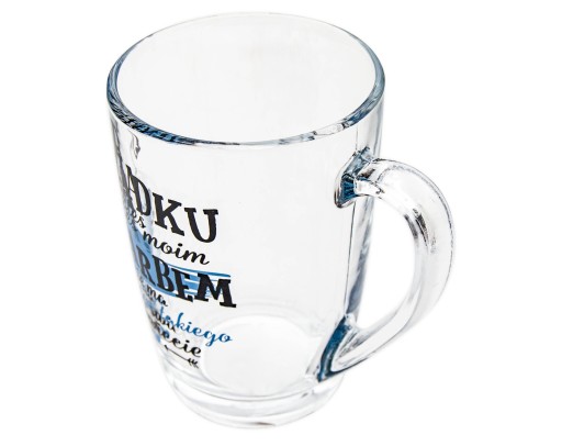 SKLENENÝ hrnček PRE DEDKA, DEDKO TY SI MÔJ POKLAD DEŇ STARÝCH RODIČOV 300 ML