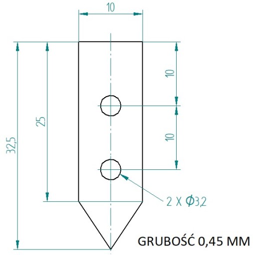 Stredový nôž pre ručné zváračky FS-300M, FS-200