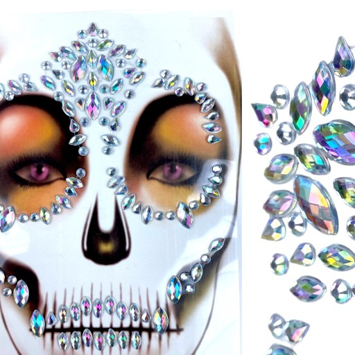 CRYSTALS BONECASE STICKERS SKULL makeup