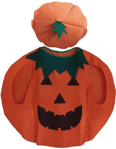 Halloween tekvicový kostým pre deti do 5 rokov, univerzálna plsť HAL-032