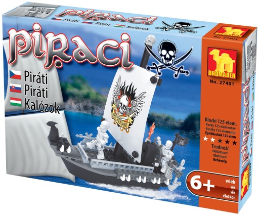 Kocky Pirátska loď Loď duchov 125 kusov Kompatibilné s figúrkami pirátov