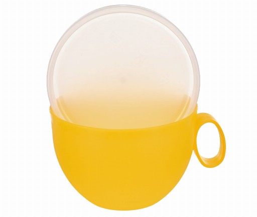 JUMBO XXL HRNÍČEK NA KÁVU A ČAJ PLASTOVÝ S viečkom 550ML MIX COLOR SG
