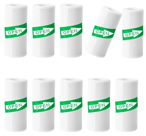 SAMOLEPIACI TERMOPAPIER PRE TEPLOtlačiareň DRUKUŚ 10 VALCOV, BIELY