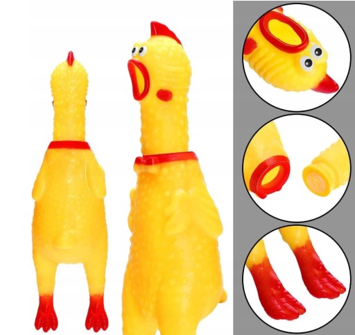Hračka pre psa RUBBER SQUEAKY CHICKEN S SCREAMING