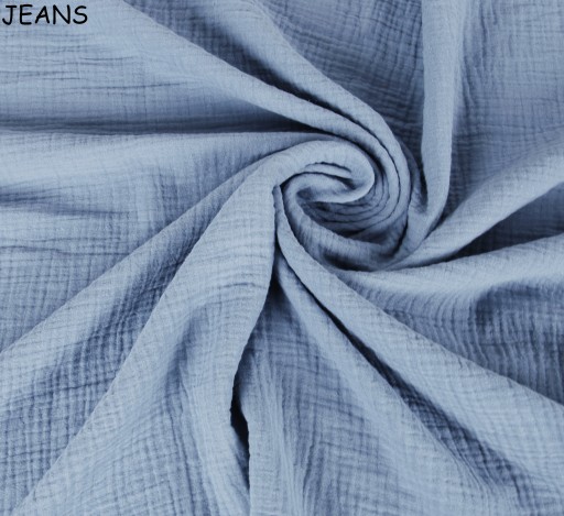 LuxTextil MUSLÍN DVOJITÁ GÁZOVÁ LÁTKA 100% BAVLNA 125g/m Jednofarebná 155cm