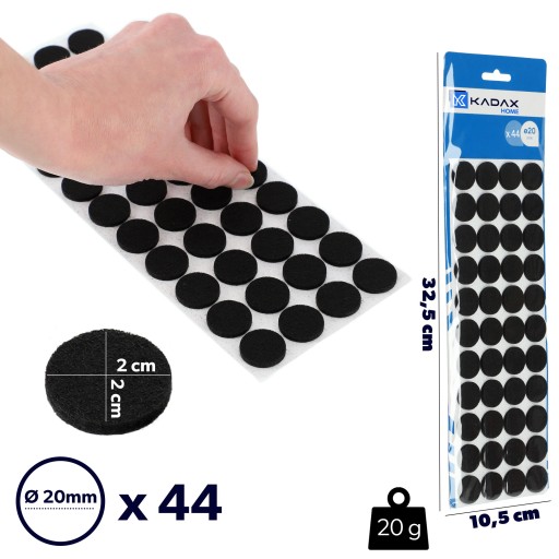 44x PLSTENÉ PODLOŽKY PRE NÁBYTkové STOLIČKY, SAMOLEPIACI SET SILNÝ