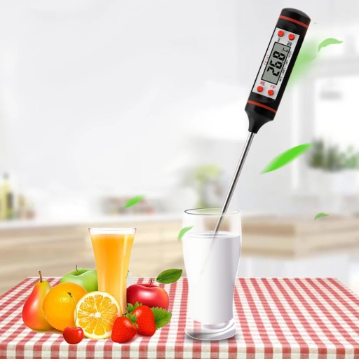 DIGITÁLNY ELEKTRONICKÝ LED TEPLOMER KOLÍK PRE MÄSOVÉ PEČIVO 300°C KUCH.