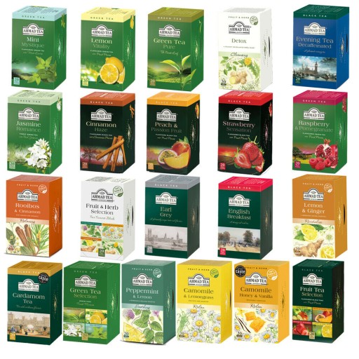 AHMAD TEA 20tb v obálkach, výber príchutí, NAJLACNEJŠIE