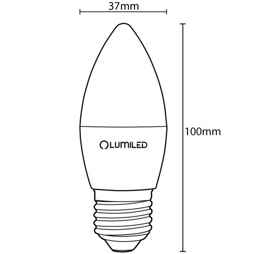 E27 LED žiarovka SVIEČKA 2,5W = 25W 3000K TEPLÁ BIELA CCD SVIEČKA LUMILED