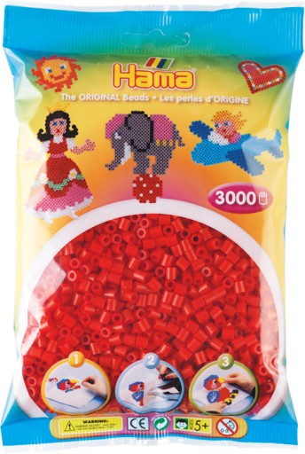 Zažehľovacie korálky RED 3000 HAMA 201-05