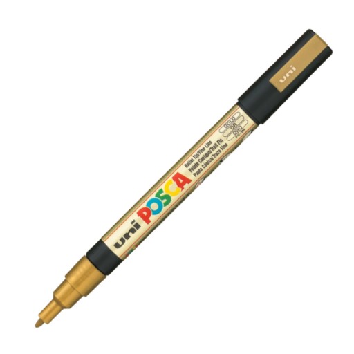 Popisovač UNI POSCA PC-3M zlatý (25)