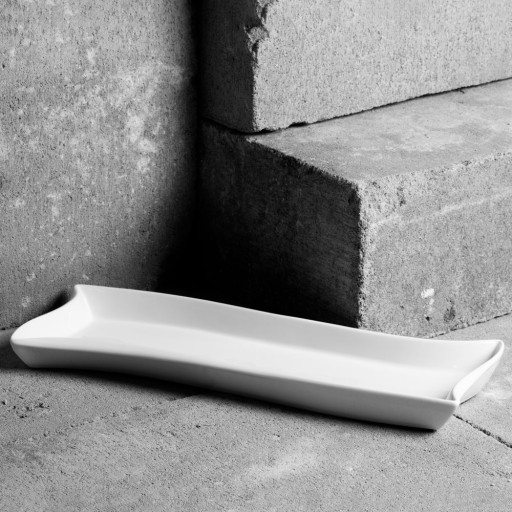 Porcelánový tanier Salsa Fala 26 x 10 cm biely AMBITION