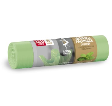AZ 120L vrecia na odpadky s rúčkami, mätové, 6 ks.