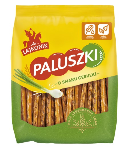 LAJKONIK Cibuľové tyčinky s príchuťou zelenej cibule, cibuľa 150g
