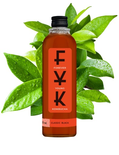 FYK Kombucha čierny čaj 0,25l Forever Young nápoj