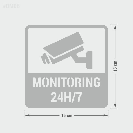 Nálepka - Monitoring 24/7 15x15 matná fólia
