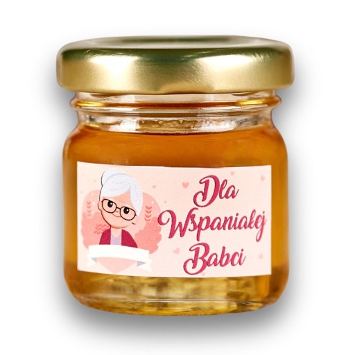 Darček ku dňu starej mamy med medová nádoba na med s POĽSKÝM medom