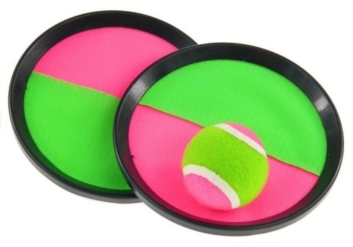 Arkádová hra Pádla na suchý zips + plážová lopta CATCH BALL, vrhacie chyty