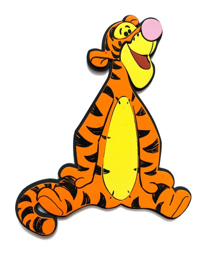 DEKORÁCIA NA STENU SEDIACI TIGER - MALÝ