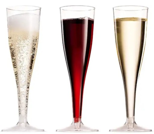 Plastové poháre na šampanské 100 ml, 12 ks (+ poplatok za produkt)