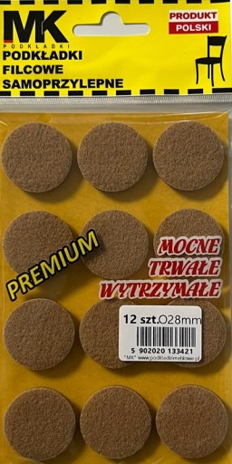 PLSTENÉ PODLOŽKY PRE PRÉMIOVÝ NÁBYTOK FI 28MM HNEDÁ