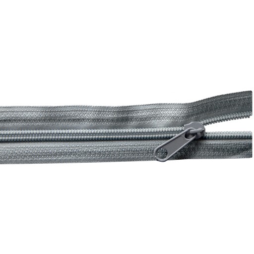 Páska na špirálový zips 5 mm, ŠEDÁ, 20 zipsov, 10 metrov