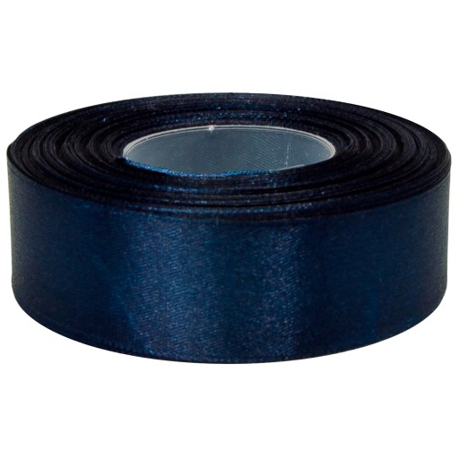 Stuha saténová 25mm 27mb TMAVÁ NAVY MODRÁ