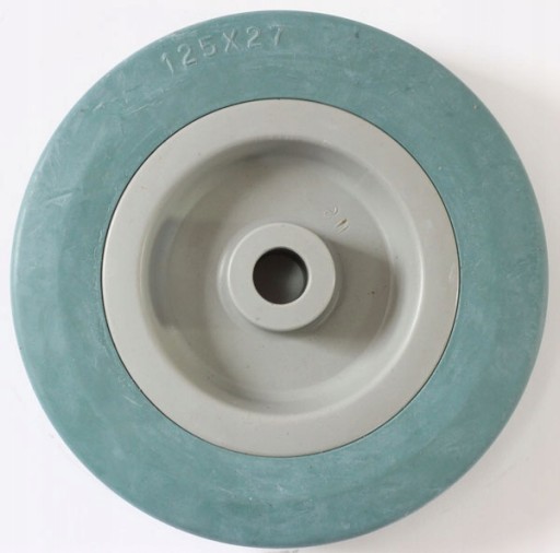 PLASTOVÉ KOLIESKO SIVÉ 125 mm, priemer otvoru 12 mm