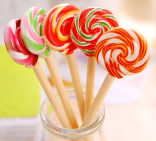 BALLPOINT, lízanka, CANDY, farebná LOLLIPPER, darček