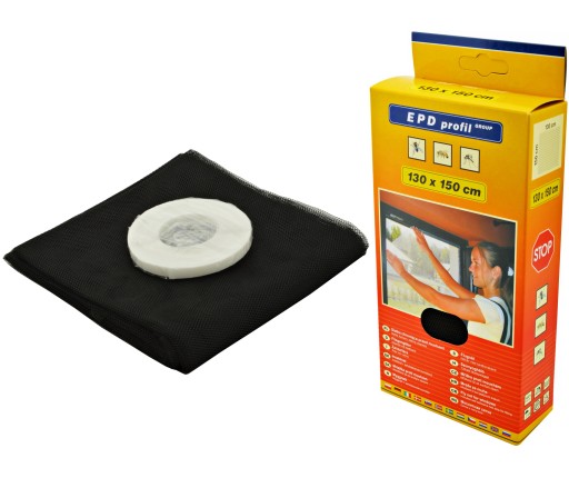 SIEŤKA NA OKNO SIEŤKA 130x150 SILNÁ! Na strihanie na mieru + VELCRO 560CM