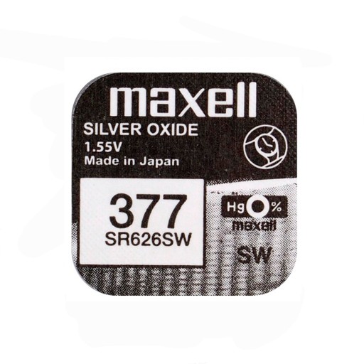BATÉRIA MAXELL 377 SR626SW 1,55V 10 KS
