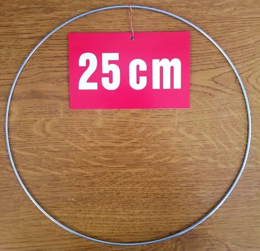 STRIEBORNÝ prsteň/ráfik na lapače snov a makramé, 25 cm