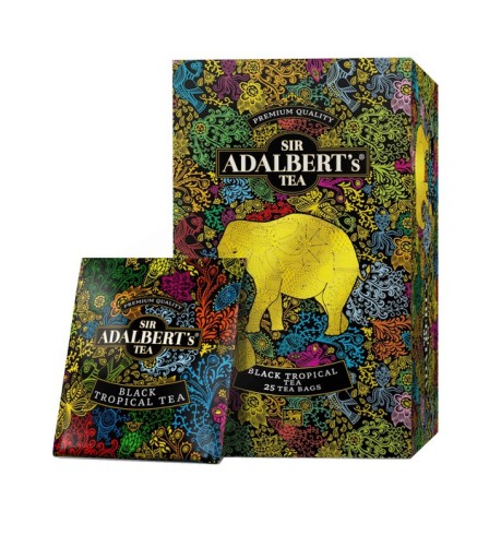 ADALBERTOV ČIERNY TROPICKÝ ČAJ 25X2G