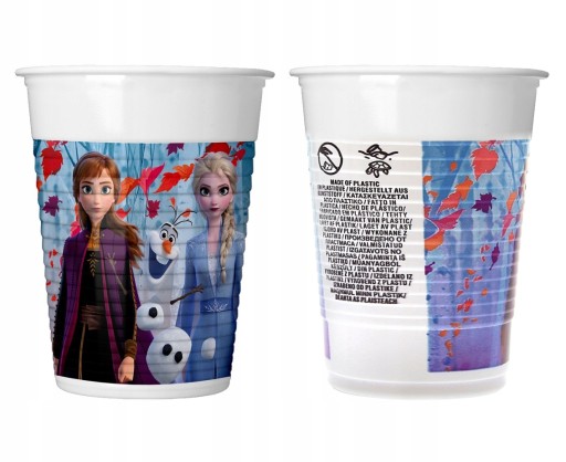 Plastové POHÁRKY FROZEN 2 mrazené 8 ks