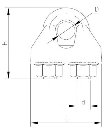 POZINKOVANÁ SVORKA LUKU 6mm - 1 ks.