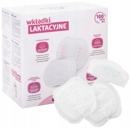 Super absorpčné prsné vložky 100 ks. Bocioland